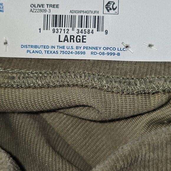 Arizona Jean Co lightweight corduroy flared pants Olive Green  Flared Wide Leg L - Picture 2 of 5